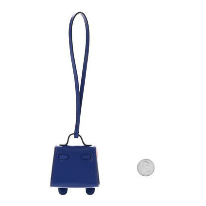 Hermes Tadelakt Chevre Mysore Kelly Quelle Idole Bag Charm Bleu Electrique Feu Jaune De Naples Vert Verone 2 of 5