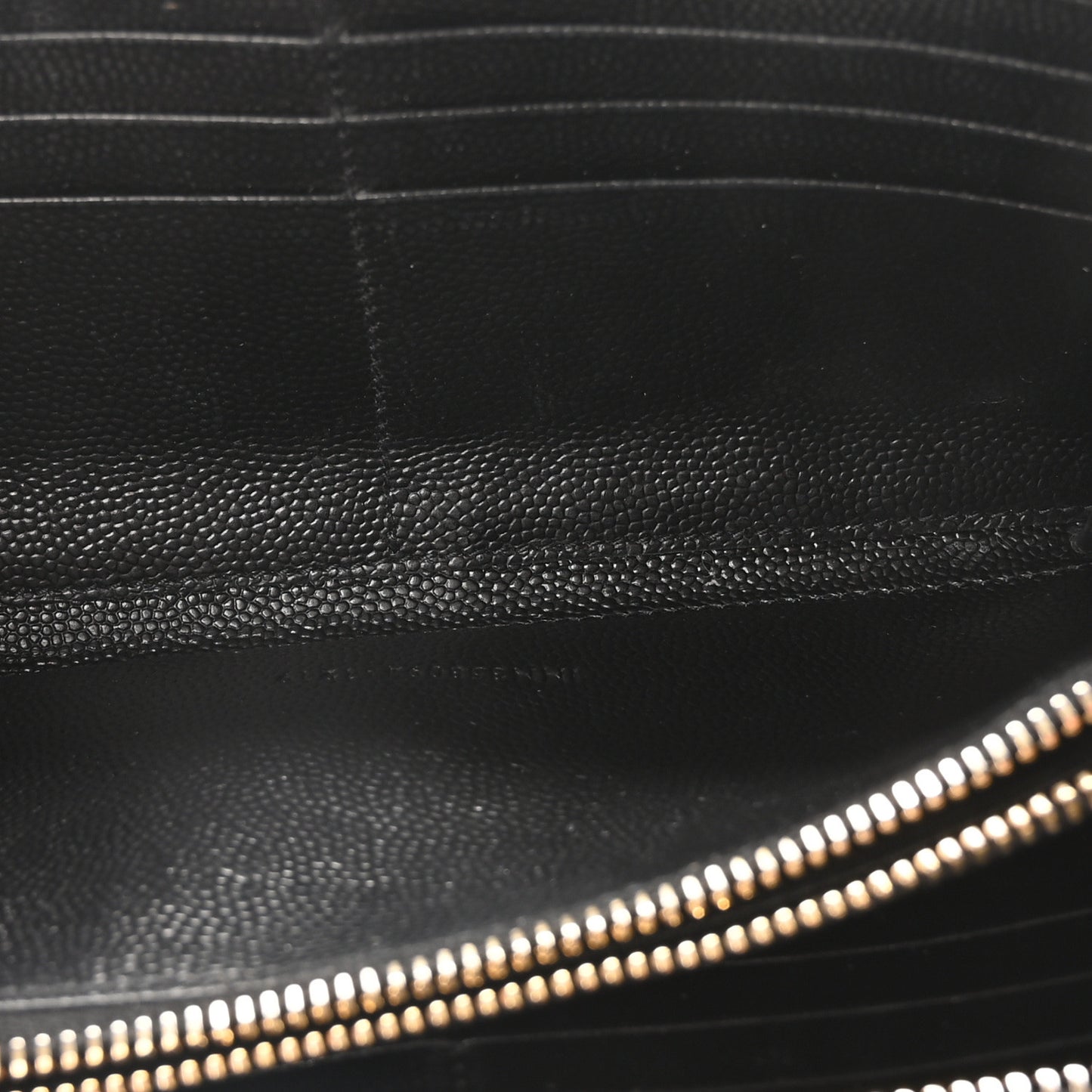 Grain De Poudre Matelasse Chevron Monogram Zip Around Wallet Black