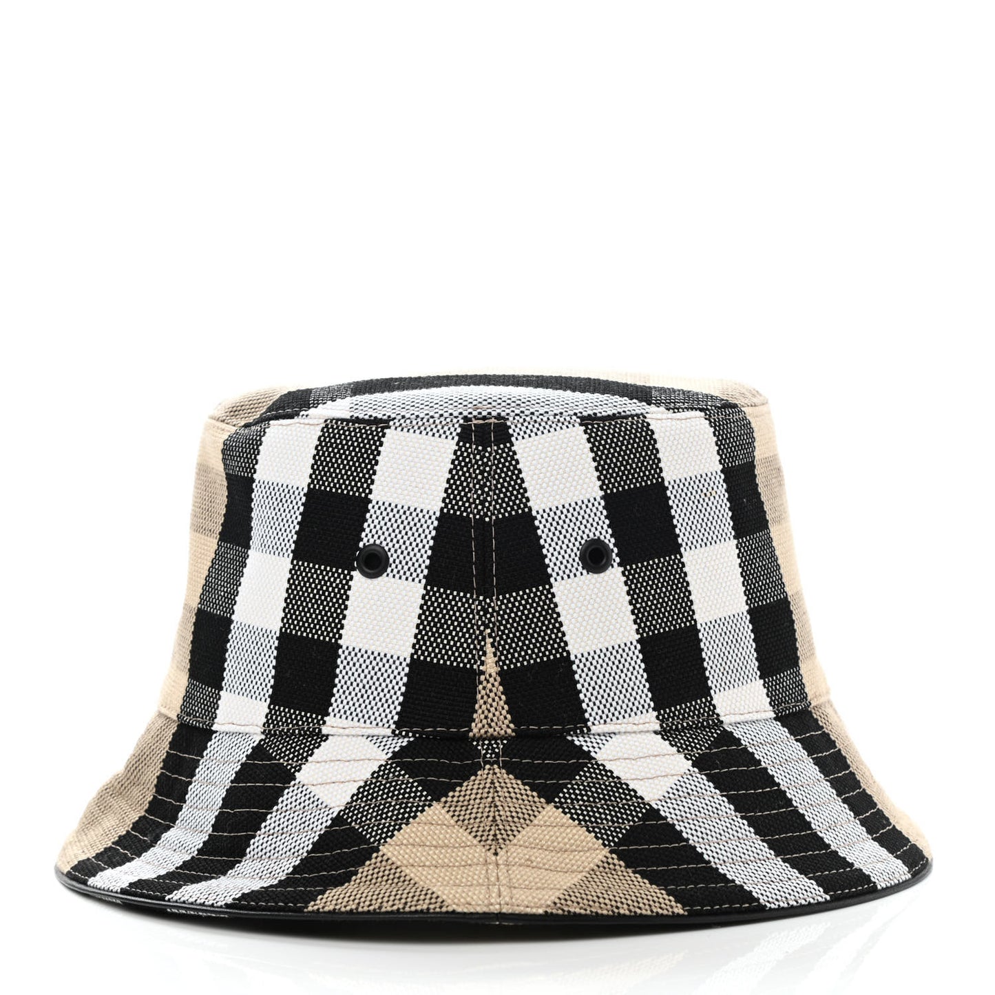 Cotton Canvas Giant Check Bucket Hat S Dusty Sand