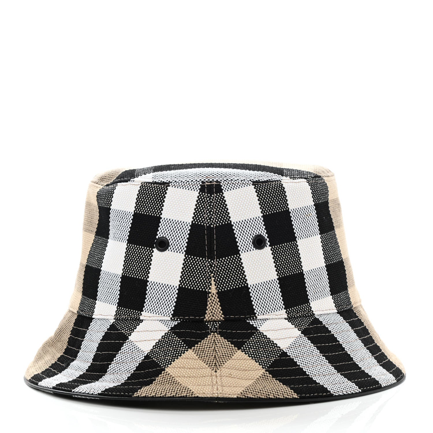 Burberry Cotton Canvas Giant Check Bucket Hat S Dusty Sand 5 of 10