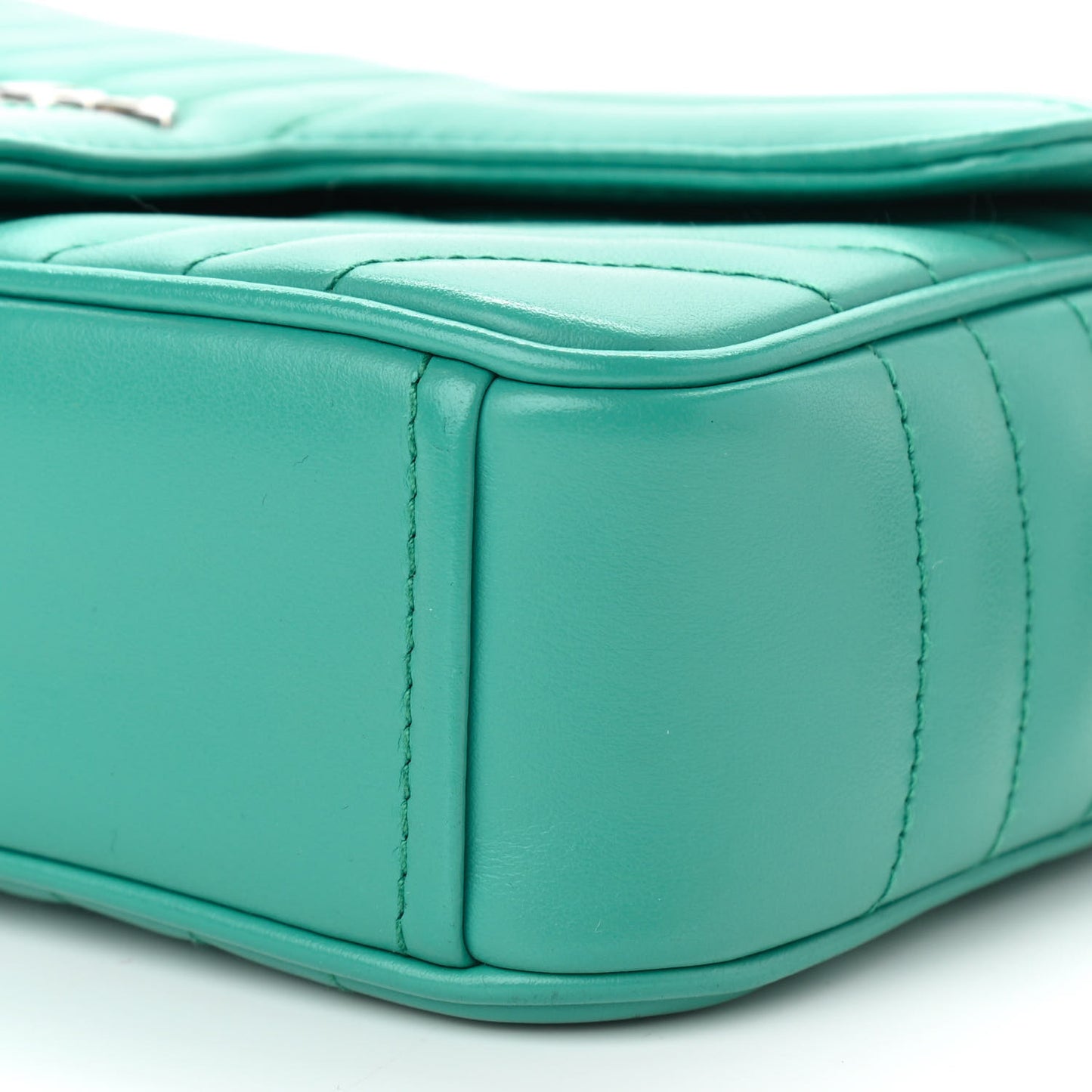 Soft Calfskin Impunture Diagramme Small Chain Flap Shoulder Bag Giada