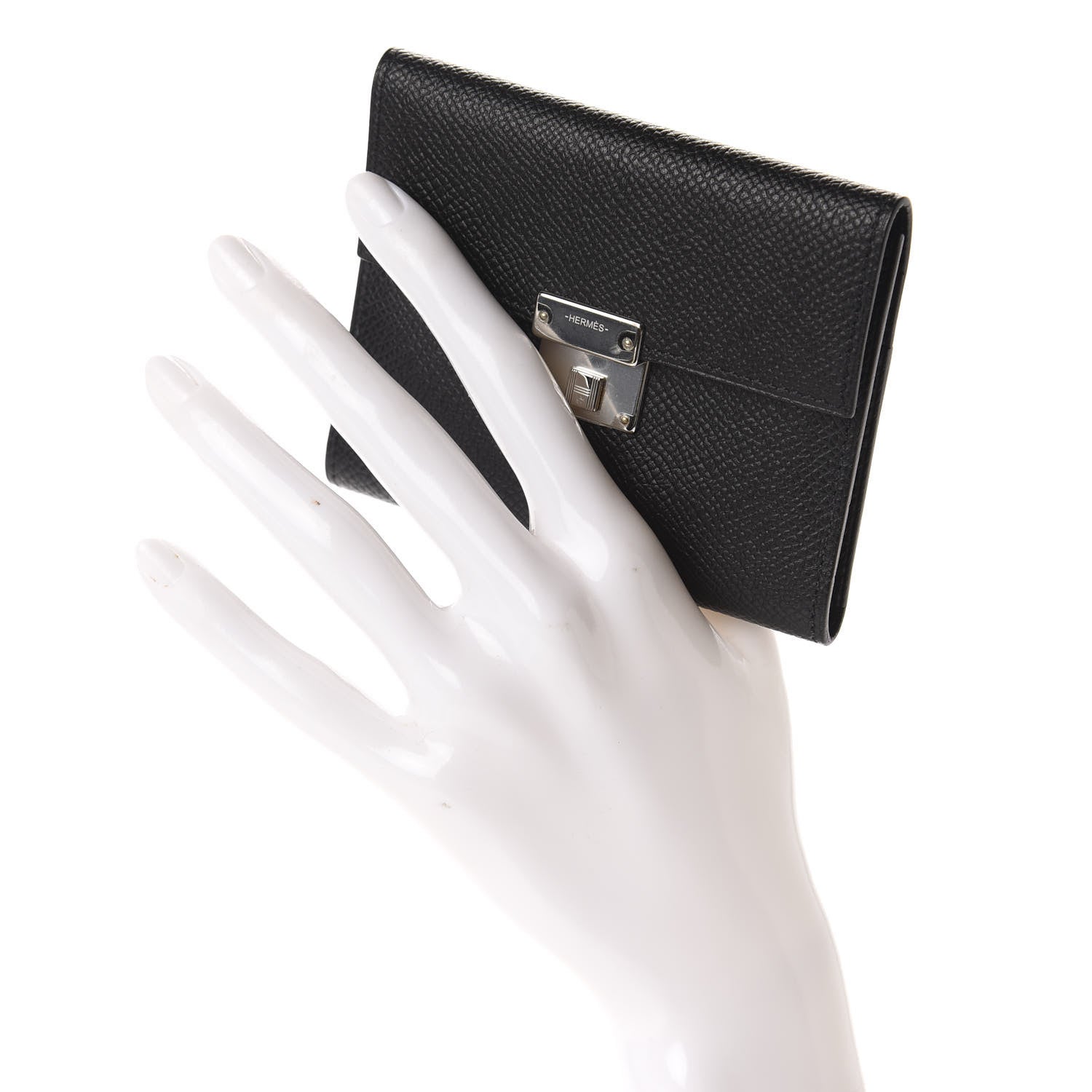Hermes Epsom Clic Mini Card Holder Black 2 of 7
