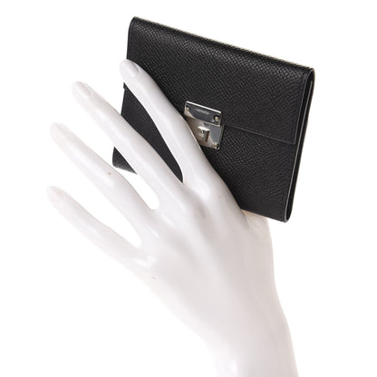 Hermes Epsom Clic Mini Card Holder Black 2 of 7