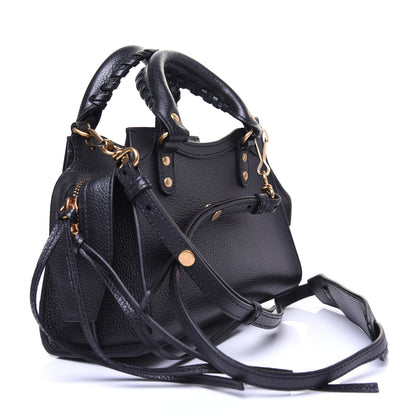Balenciaga Grained Calfskin Neo Classic Gold Hardware Mini City Black 3 of 13