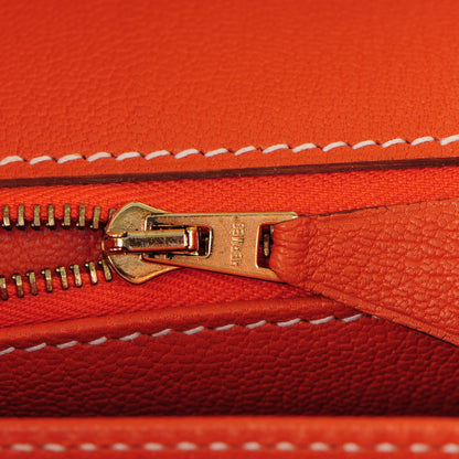 Hermes Epsom Candy Birkin 35 Jaune D'Or Potiron 14 of 25