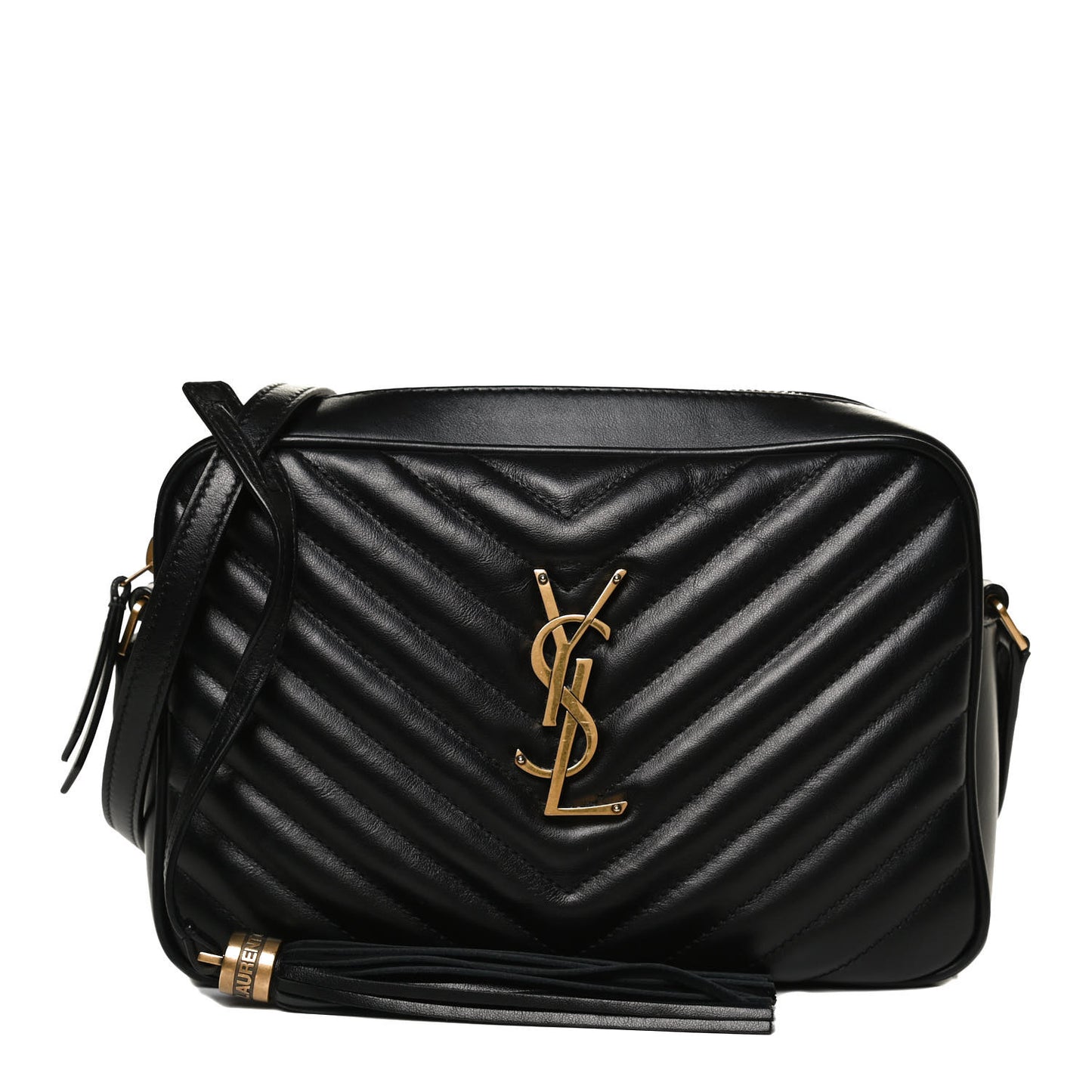 Calfskin Matelasse Monogram Lou Camera Bag Black