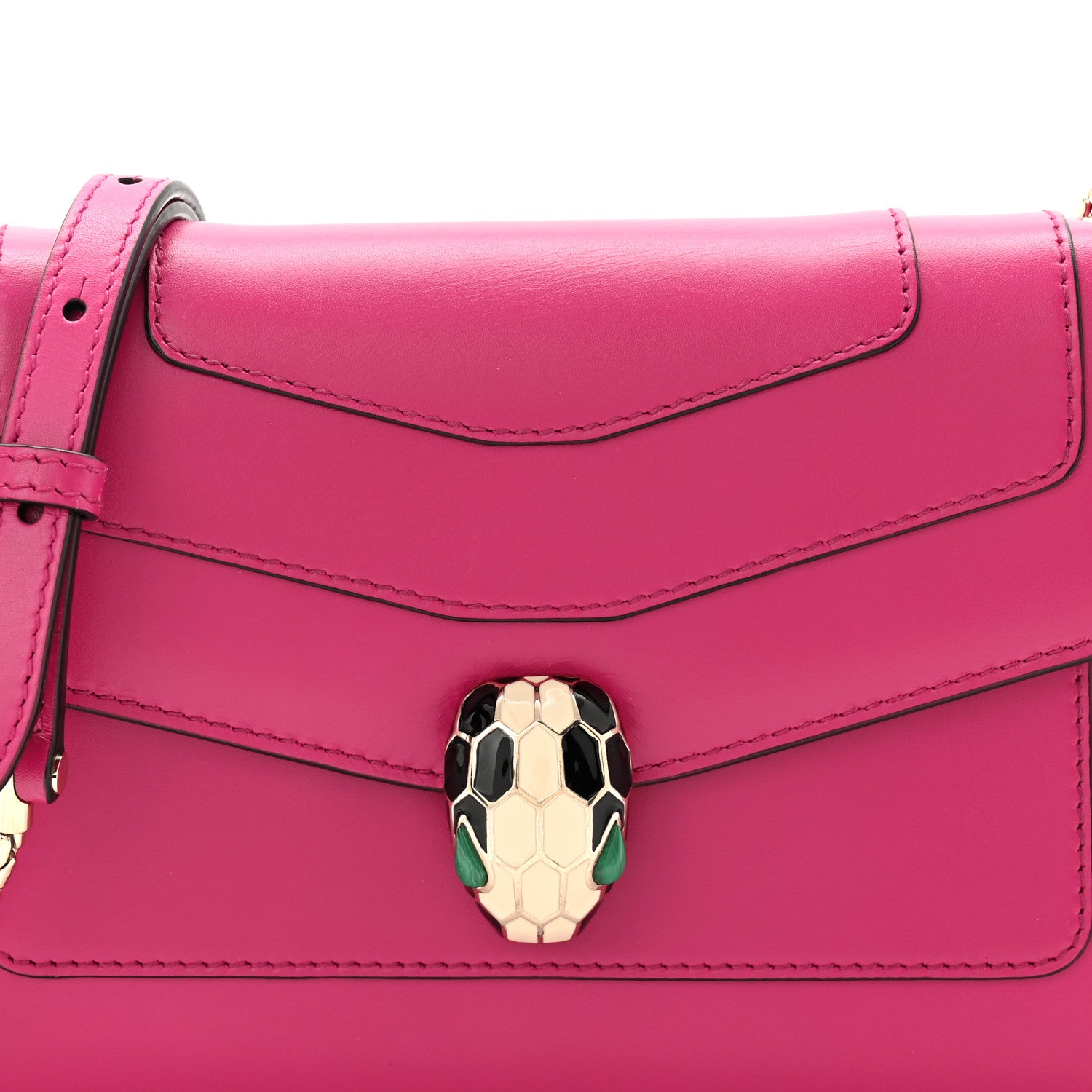 Bulgari Calfskin Serpenti Forever Crossbody Bag Pink 8 of 10