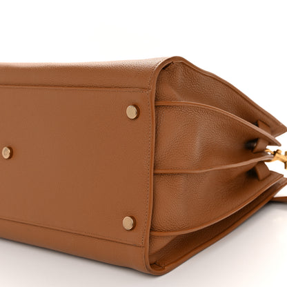 Saint Laurent Grained Calfskin Large Supple Sac De Jour Cinnamon 10 of 10