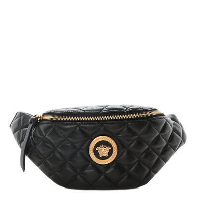 Versace Nappa Quilted Medusa Belt Bag Black 1 of 10