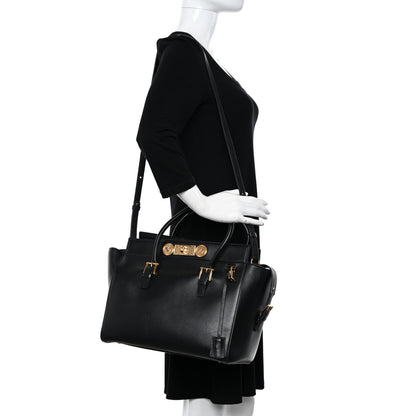 Versace Vitello Calfskin Signature Tote Black 2 of 12
