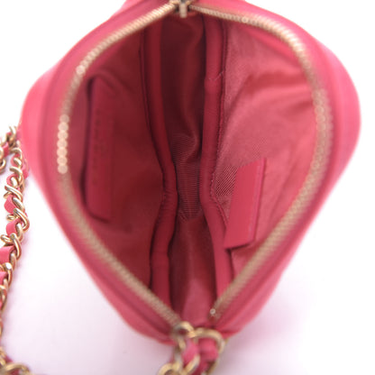 Chanel Lambskin Quilted Clutch With Chain Bag Pink 5 of 10