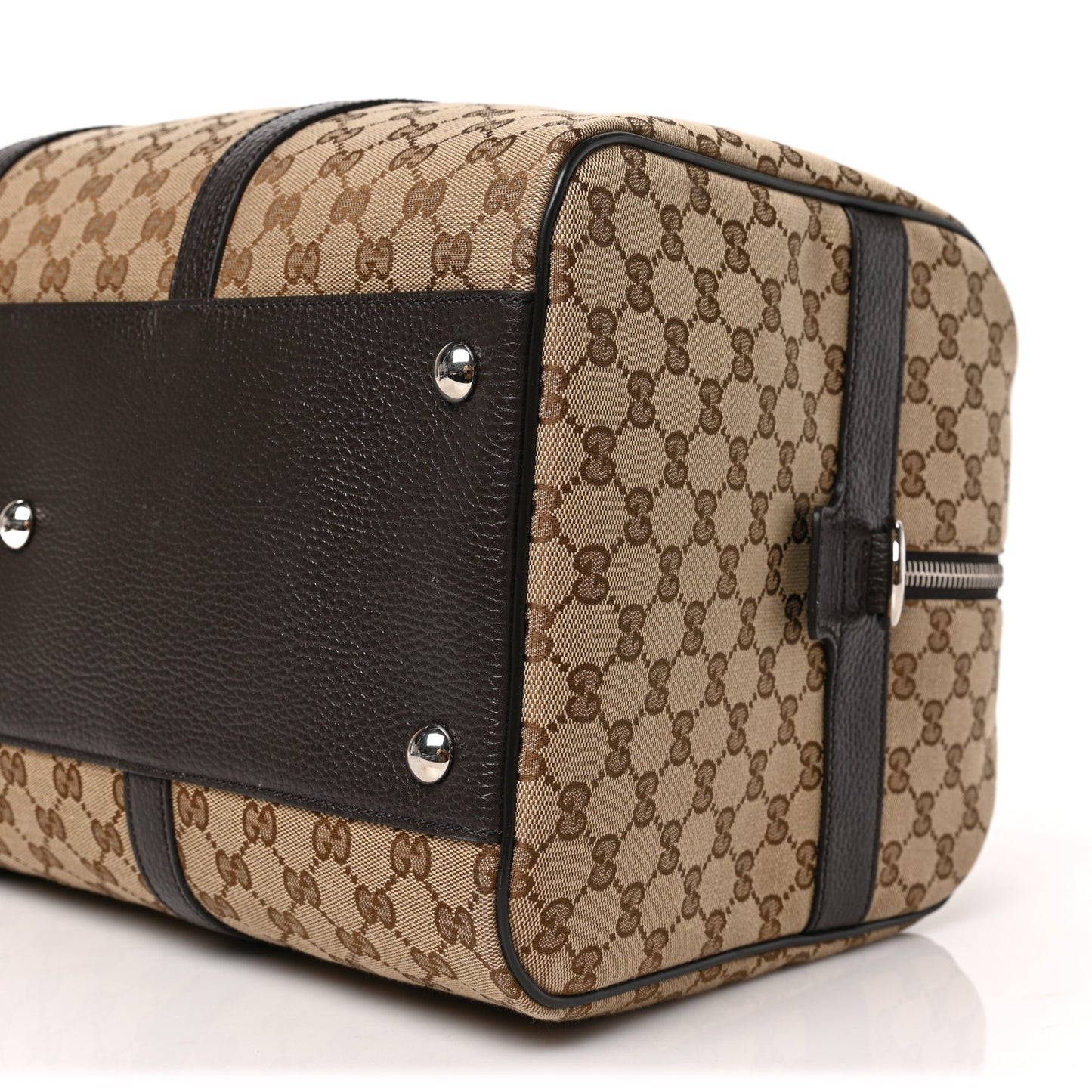 Monogram Dollar Calfskin Boston Duffle Bag Beige Ebony Testa di Moro Marrone Scuro