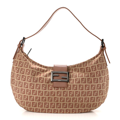 Fendi Zucchino Vitello Hobo Beige Bruciato Bois de Rose 1 of 12