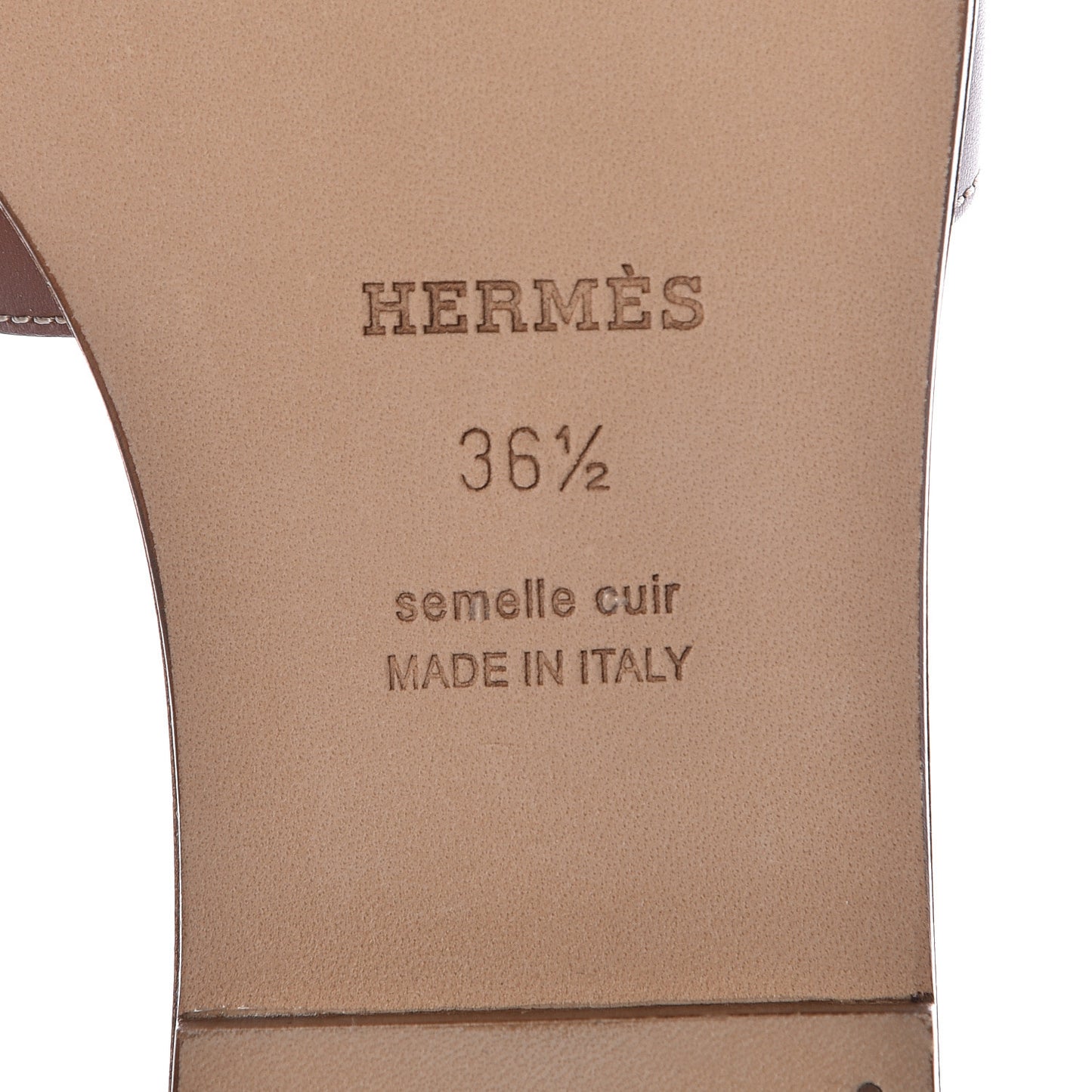 Box Calfskin Oran Sandals 36.5 Gold