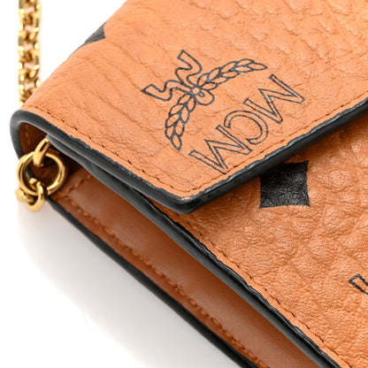 MCM Visetos Large Patricia Wallet On Chain Cognac 10 of 14