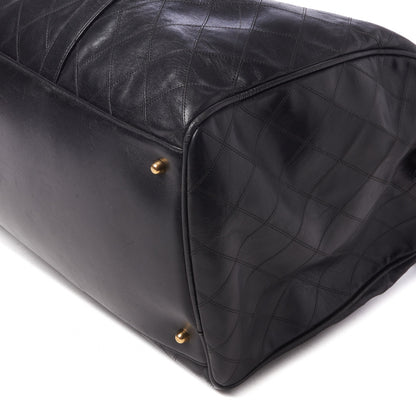 Chanel Calfskin Stitched Duffel Bag Black 6 of 10