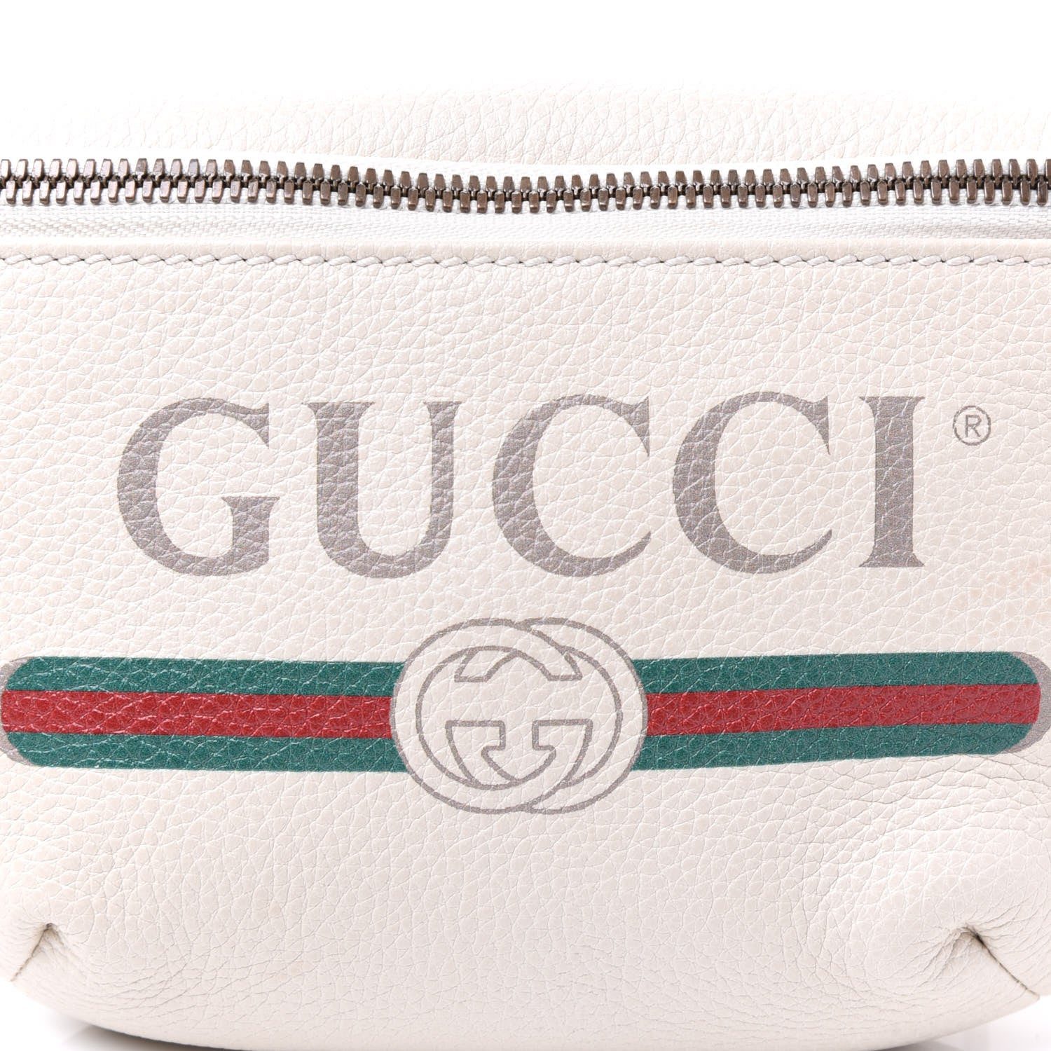 Gucci Grained Calfskin Small Logo Belt Bag White 9 of 9