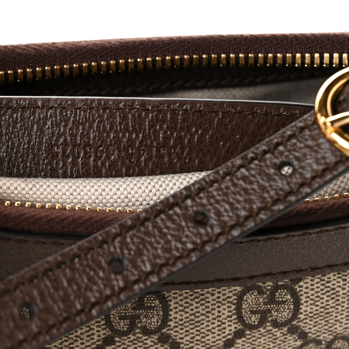 GG Supreme Monogram Textured Dollar Calfskin Small Ophidia Hobo Beige Ebony New Acero