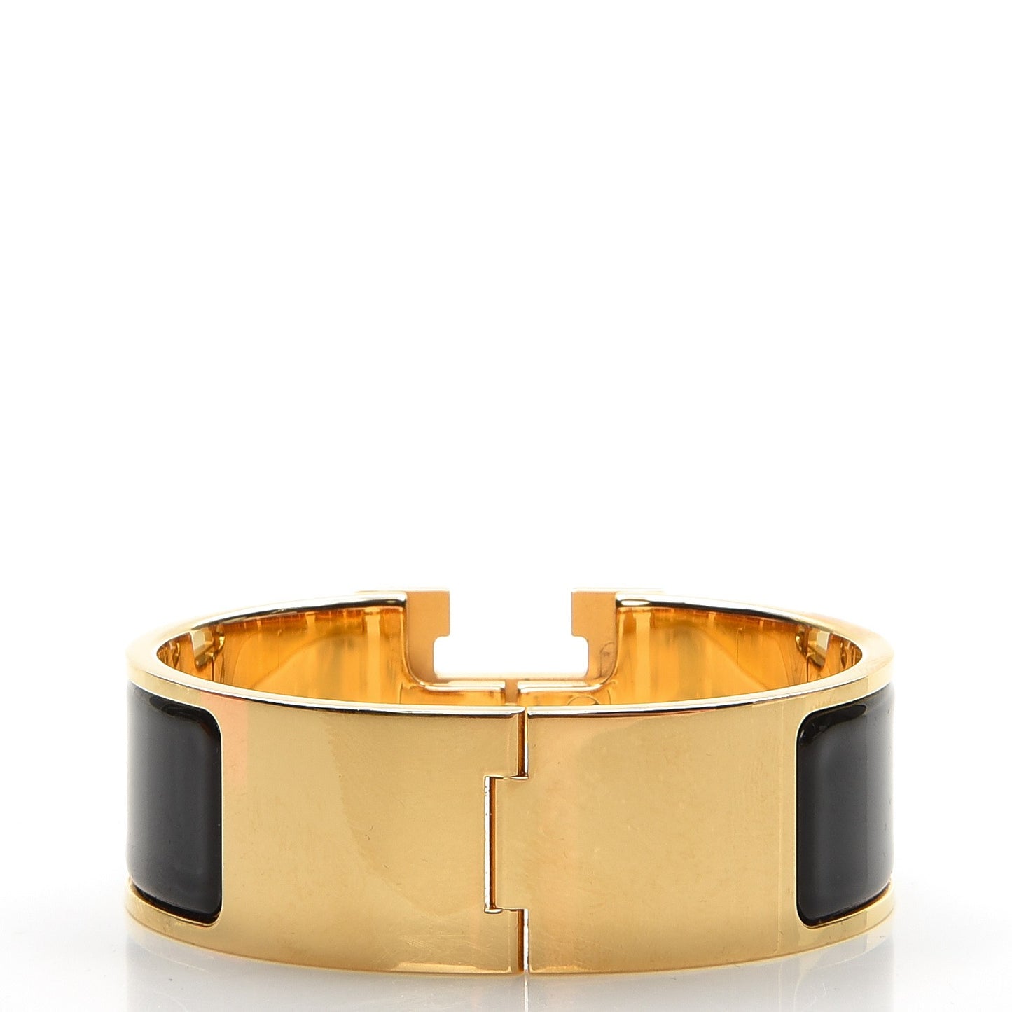 Enamel Wide Clic Clac H Bracelet PM Black