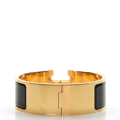 Hermes Enamel Wide Clic Clac H Bracelet PM Black 3 of 6