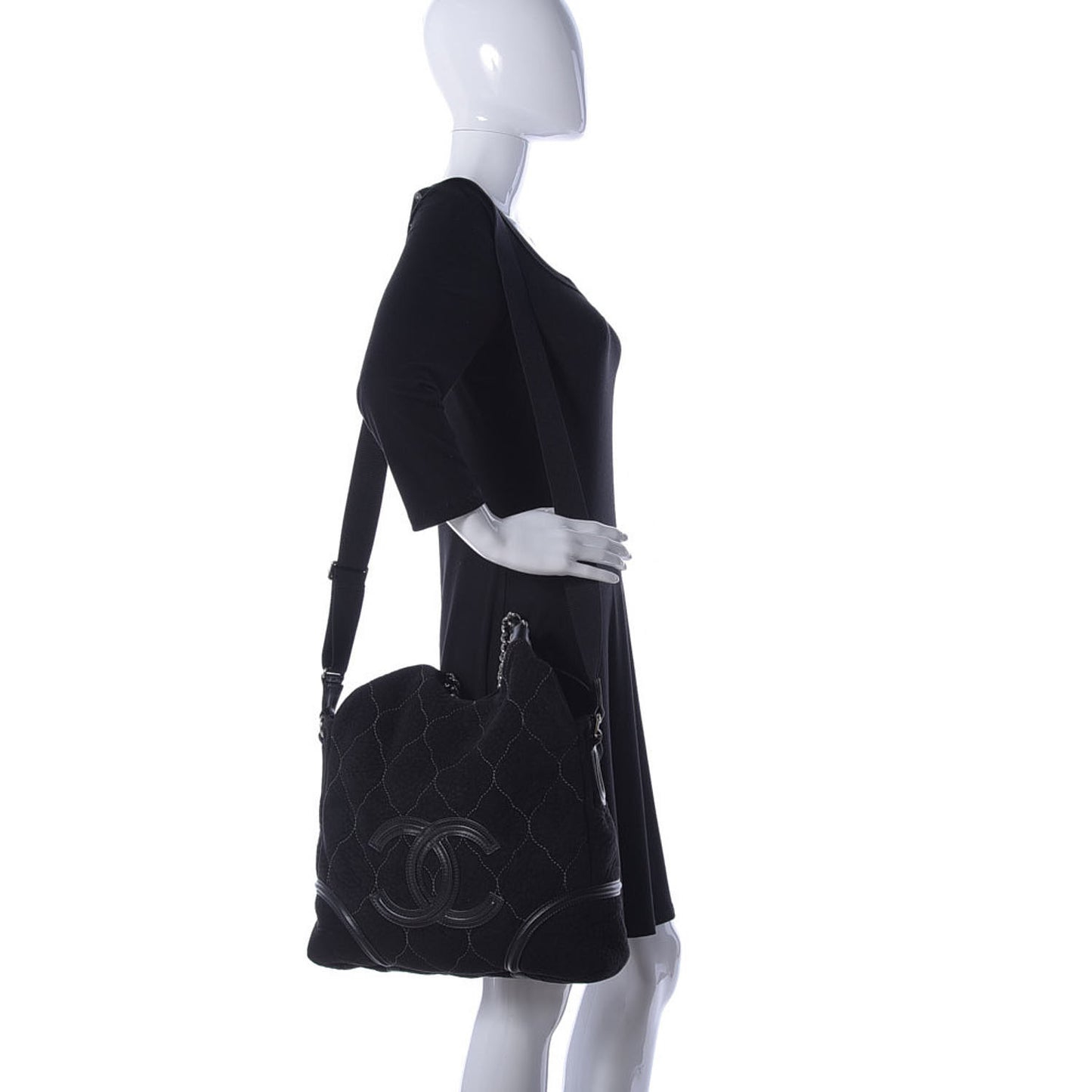 Microsuede Quilted Rodeo Drive Hobo Black
