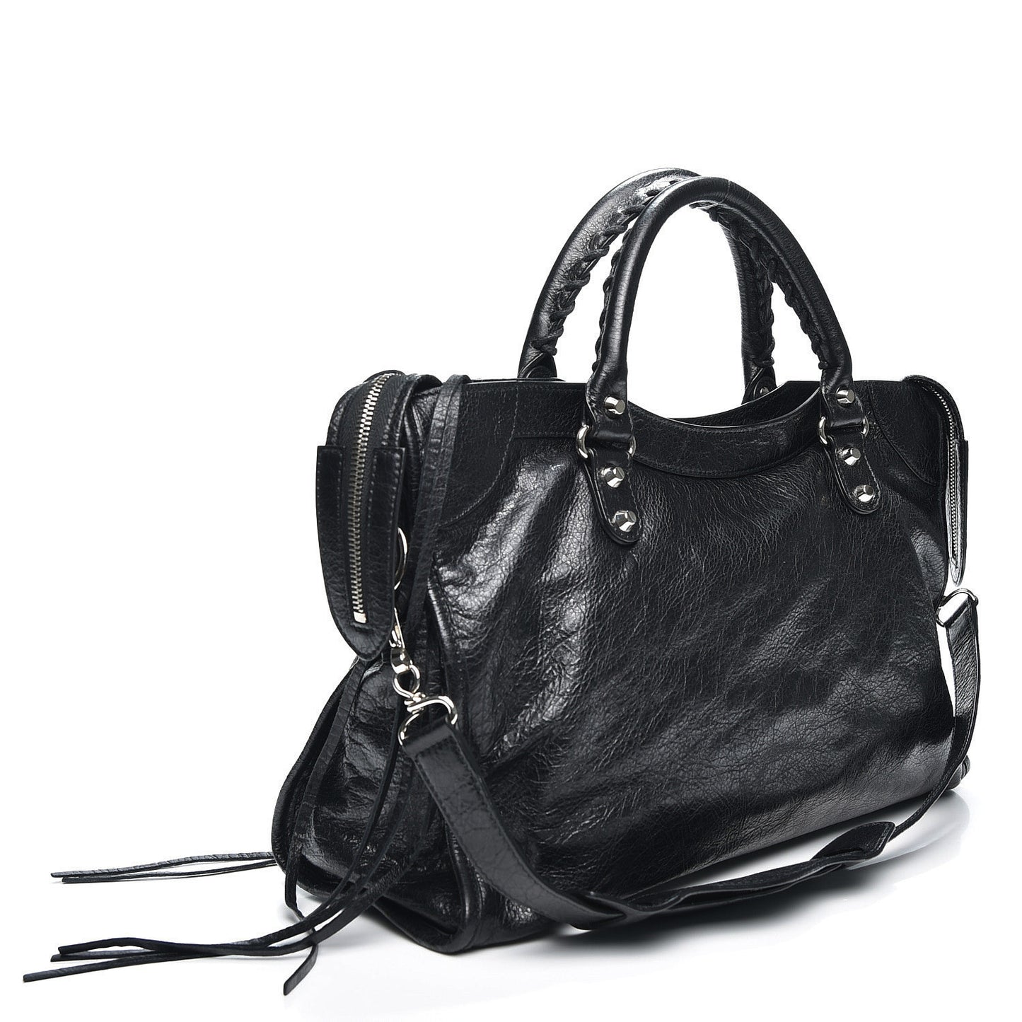 Agneau Classic Silver Hardware City Black