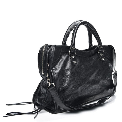 Balenciaga Agneau Classic Silver Hardware City Black 2 of 8