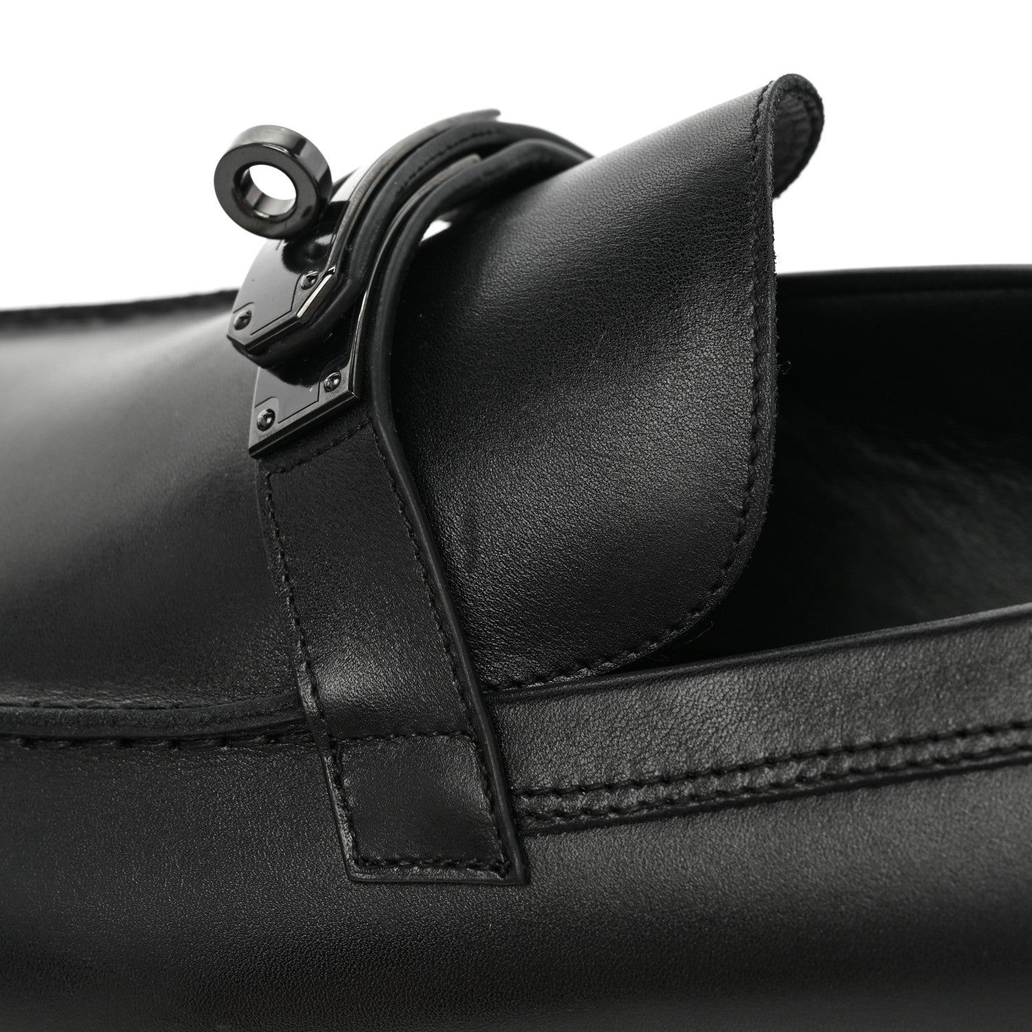 Hermes Calfskin Mens Destin Loafer 43 Black 10 of 10