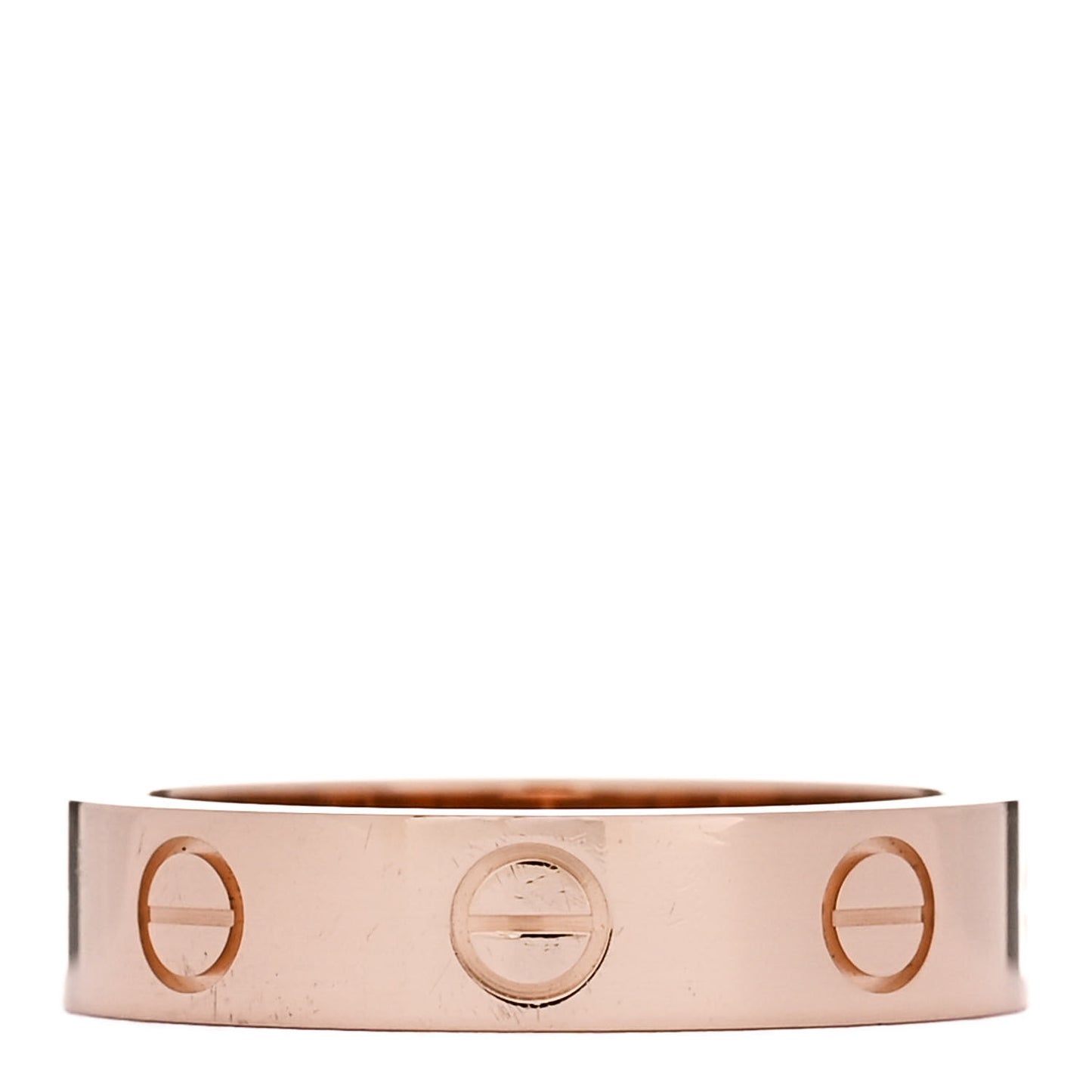 18k Pink Gold Diamond 4mm LOVE Ring 48 4.5