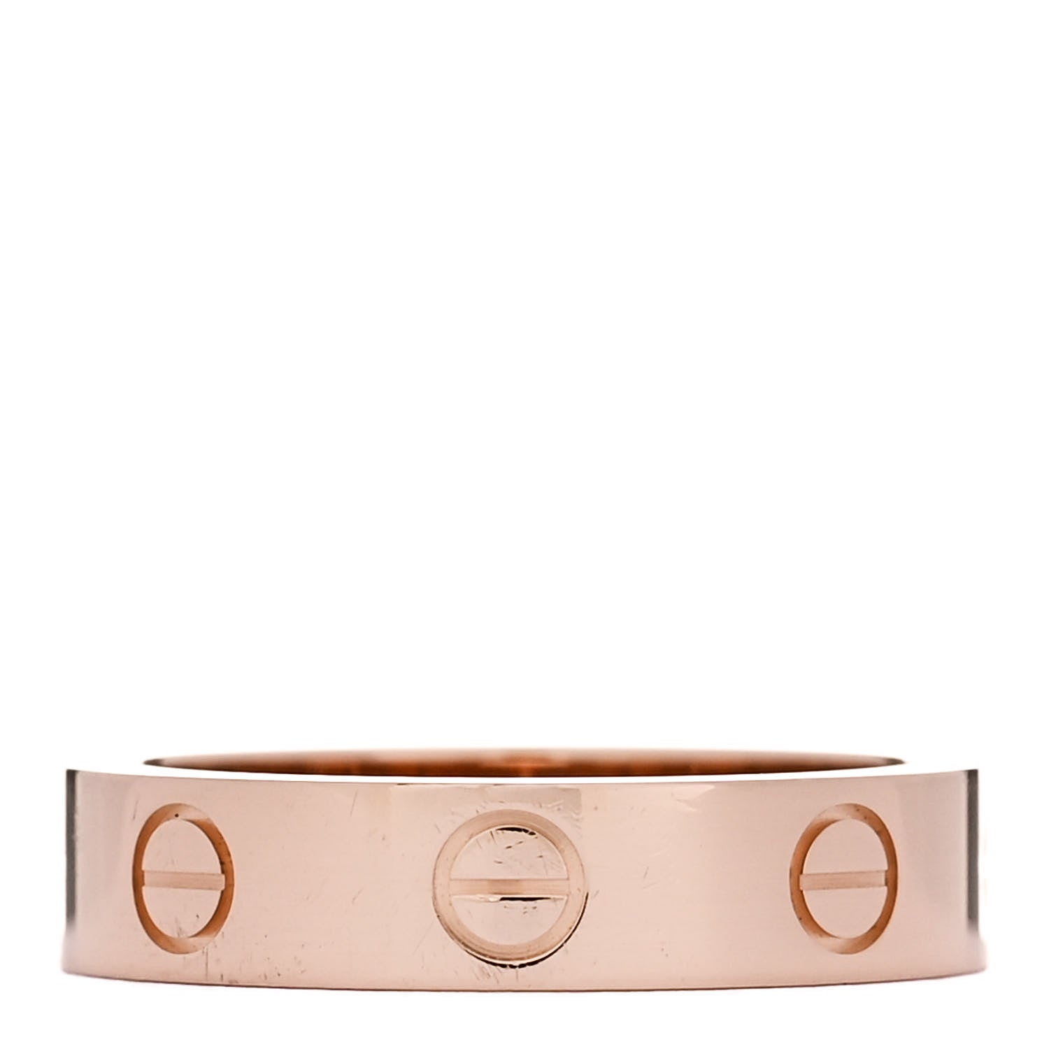 Cartier 18k Pink Gold Diamond 4mm LOVE Ring 48 4.5 3 of 5