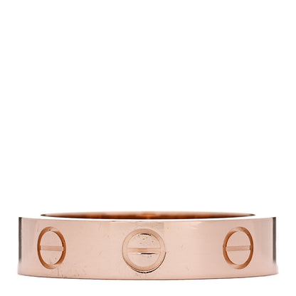 Cartier 18k Pink Gold Diamond 4mm LOVE Ring 48 4.5 3 of 5