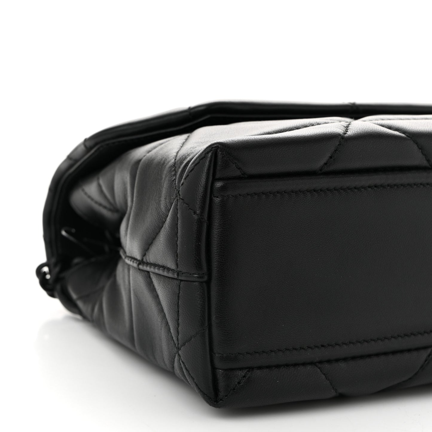 Nappa Triangle Stitched Small Spectrum Bag Black