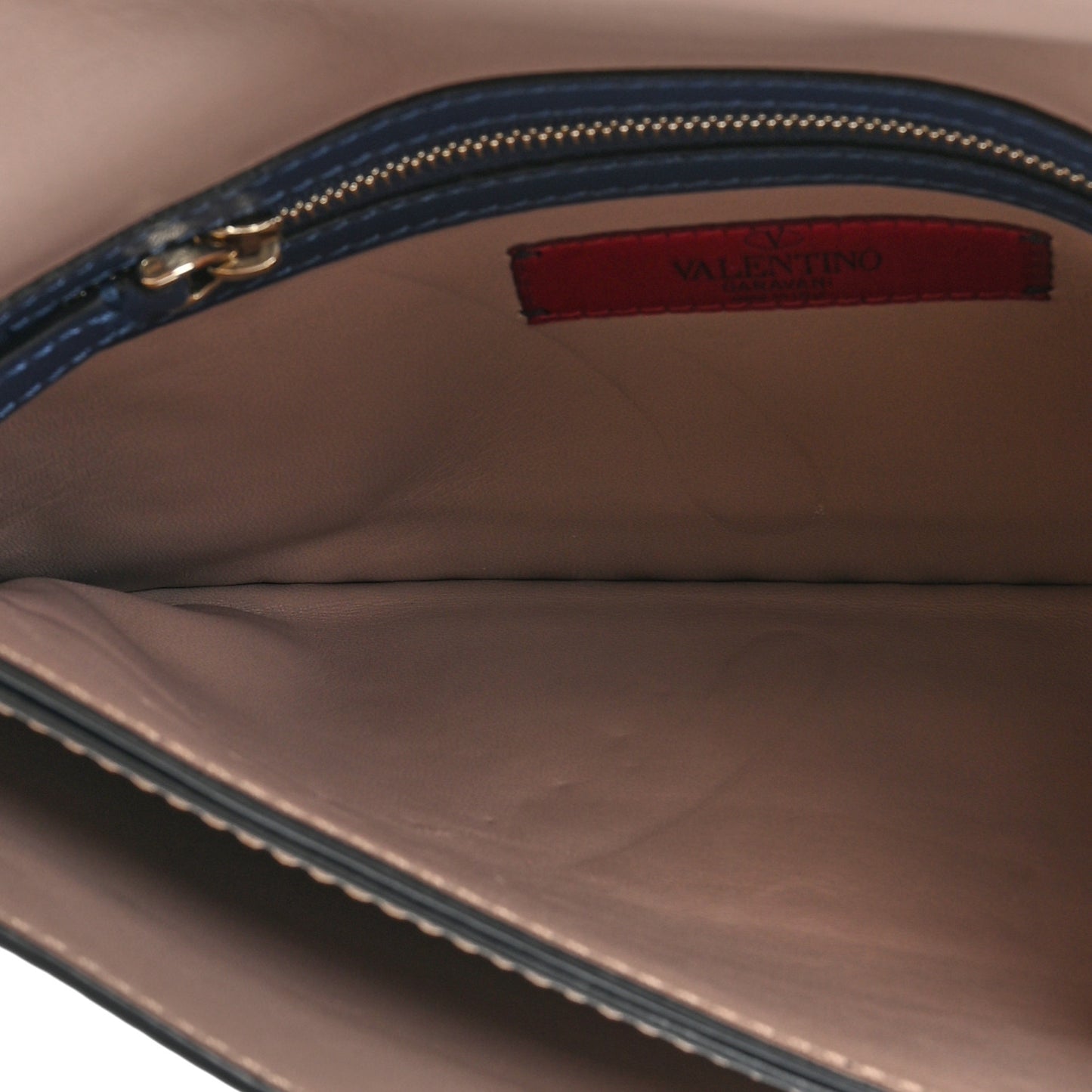 Nappa Rockstud Wristlet Clutch Indigo