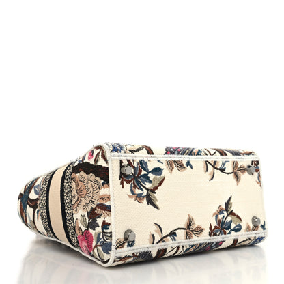 Christian Dior Canvas Embroidered Jardin D'Hive Medium Lady D-Lite Ecru Multicolor 4 of 9