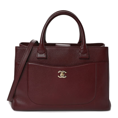 Chanel Grained Calfskin Small Neo Executive Shopper Tote Burgundy 1 of 11