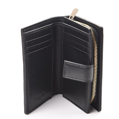 Christian Dior Lambskin Cannage Lucky Badge Eden Wallet Black 5 of 11