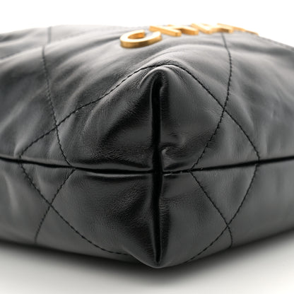 Chanel Shiny Calfskin Quilted Mini Chanel 22 Black 9 of 11