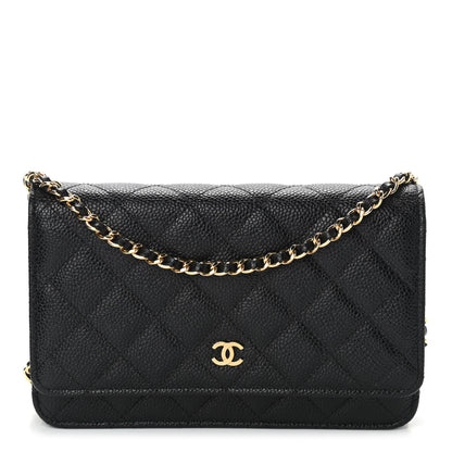 Chanel Caviar Quilted Wallet On Chain WOC Black 1 of 9