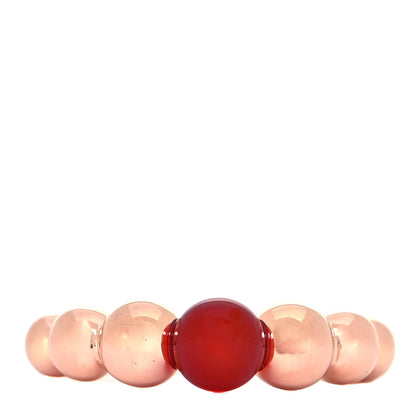Van Cleef & Arpels 18K Rose Gold Carnelian Perlee Couleurs Variation Ring 52 6 1 of 5