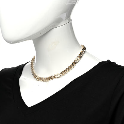 Chanel Metal Enamel Chain CC Choker Gold White 2 of 6