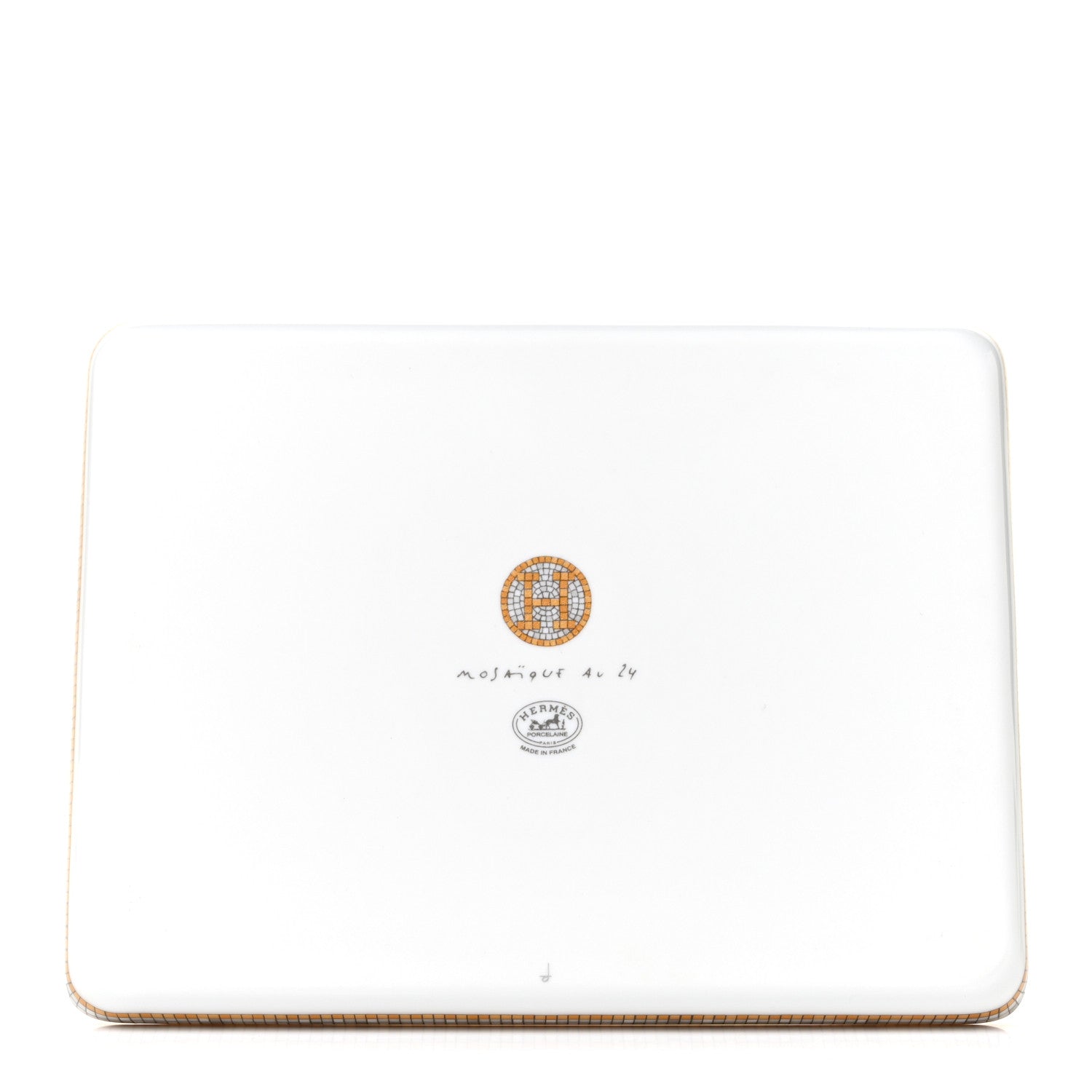 Hermes Porcelain Mosaique au 24 Gold Sushi Plate 3 of 4