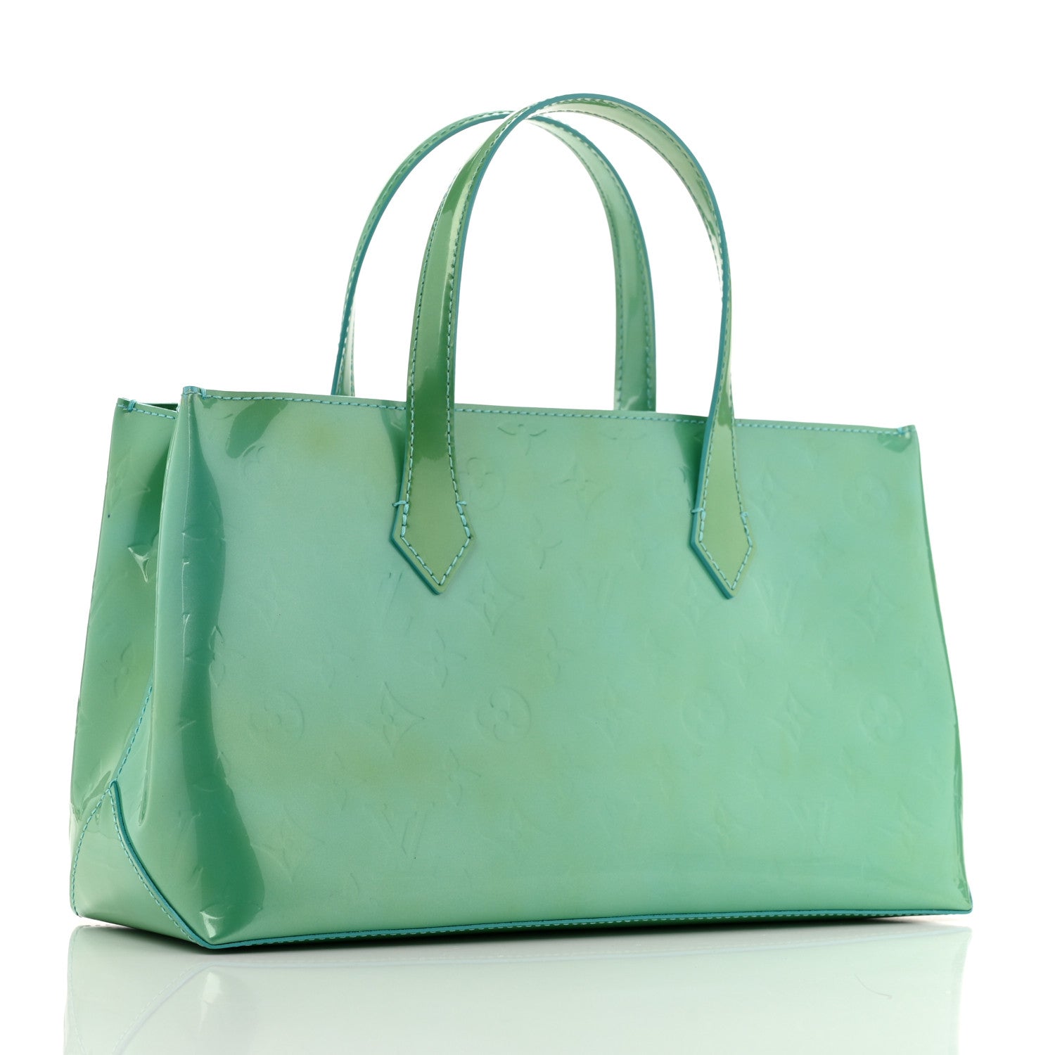 Louis Vuitton Vernis Wilshire PM Blue Lagon 3 of 12