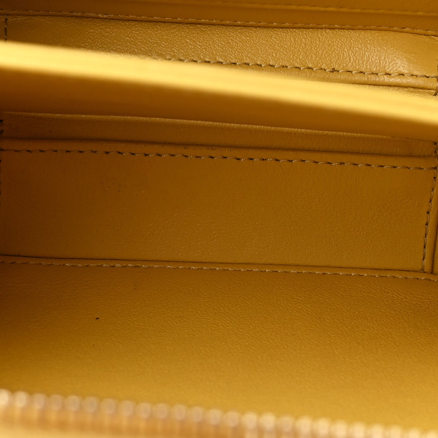 Caviar Quilted Small CC Filigree Vanity Case Yellow