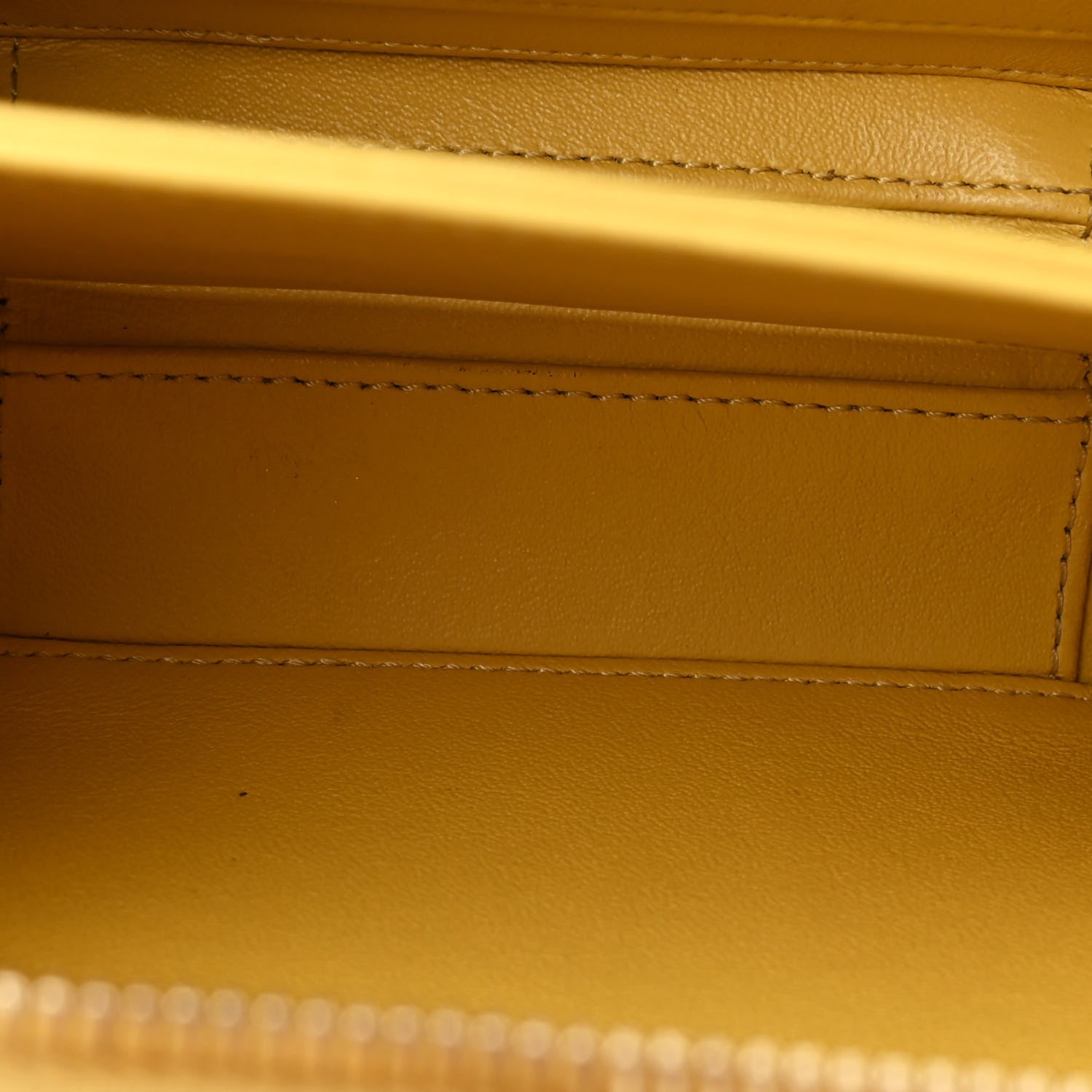 Chanel Caviar Quilted Small CC Filigree Vanity Case Yellow 6 of 13