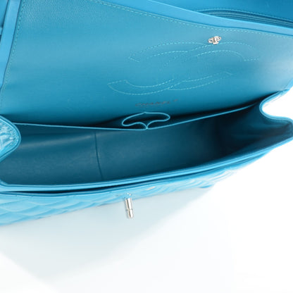 Chanel Patent Calfskin Quilted Jumbo Double Flap Turquoise 5 of 8