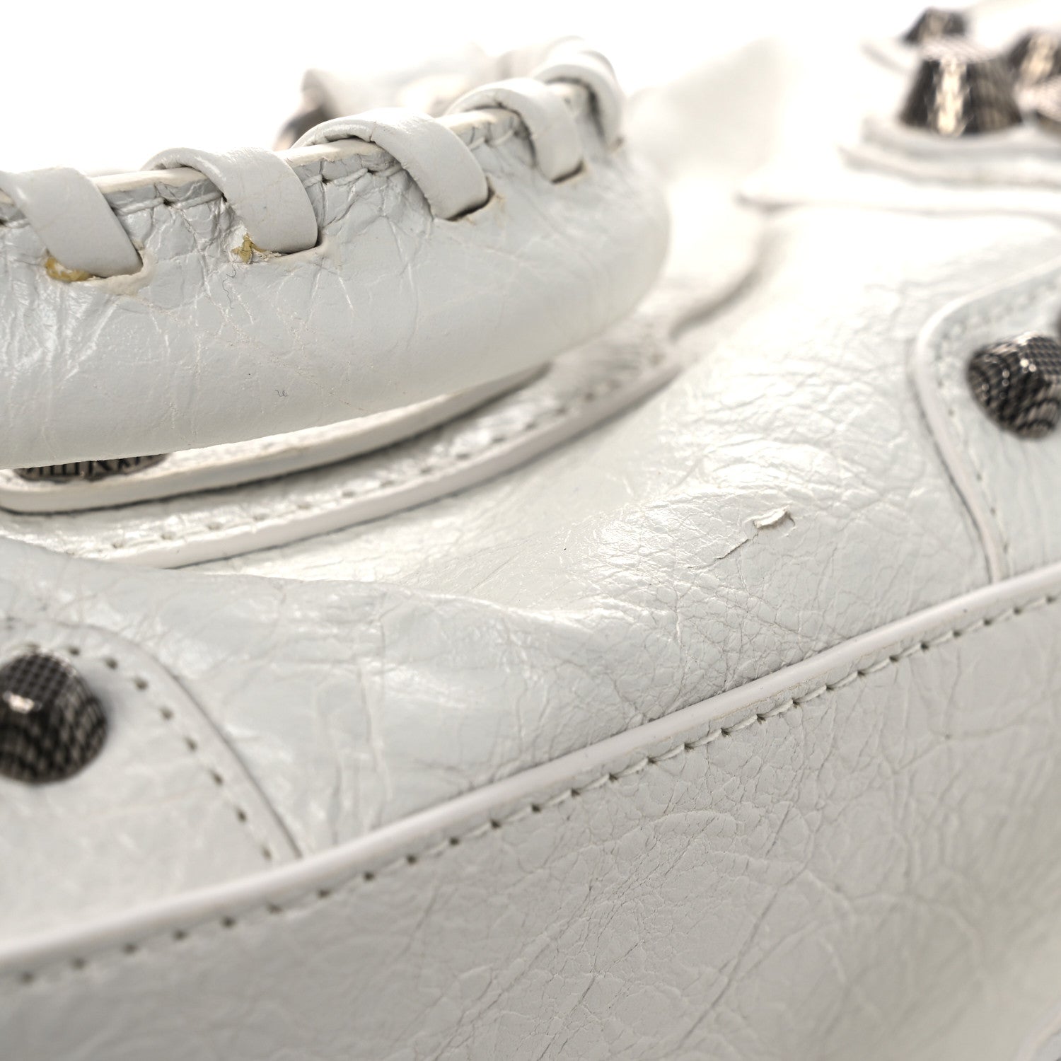Balenciaga Agneau Arena Mini Le Cagole Duffle Crossbody Bag Optic White 12 of 14