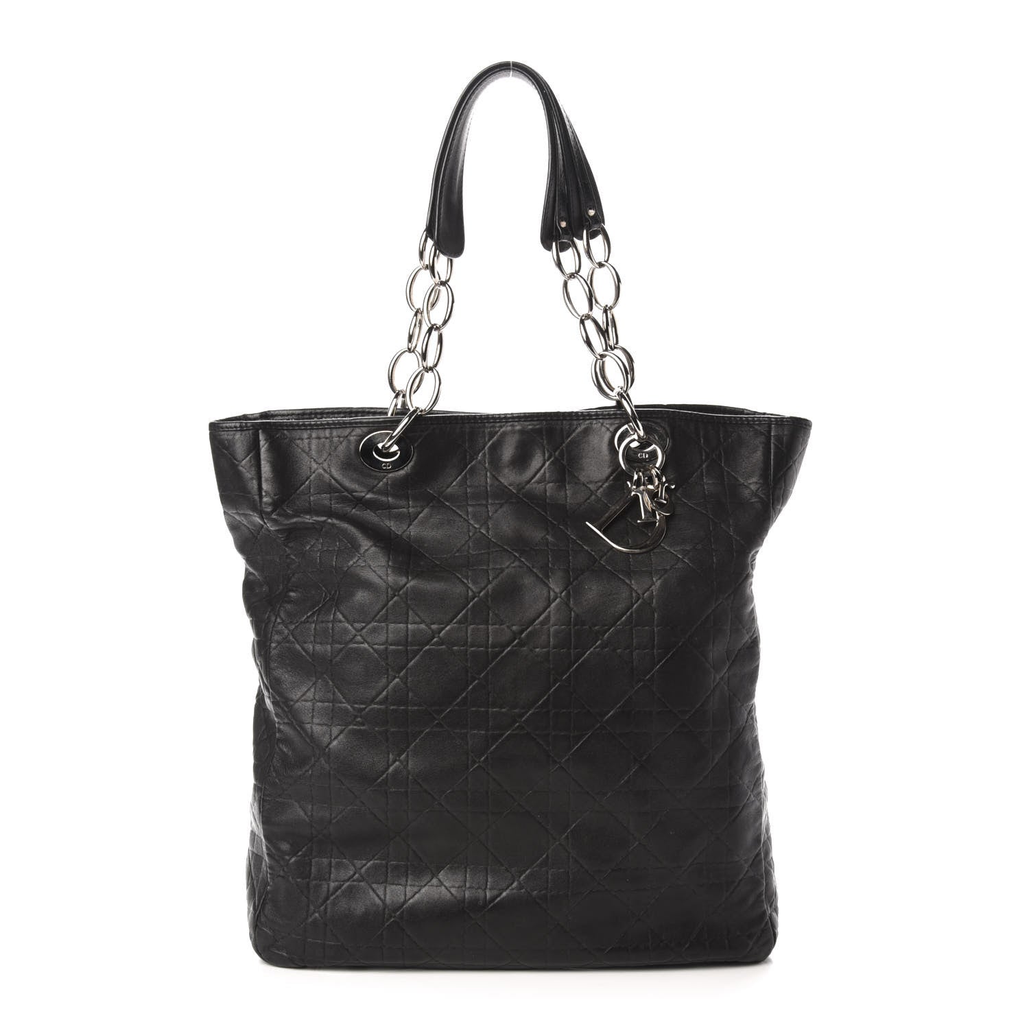 Christian Dior Lambskin Cannage Shopper Tote Black 1 of 14