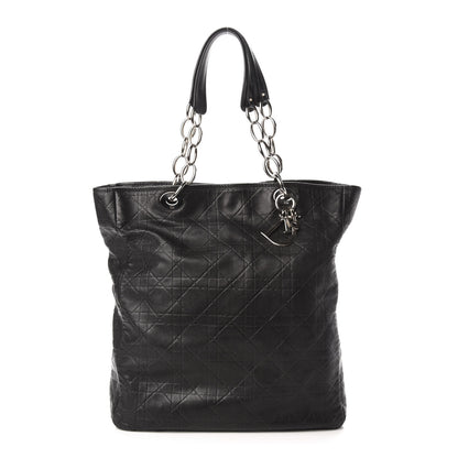 Christian Dior Lambskin Cannage Shopper Tote Black 1 of 14