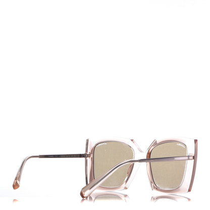 Chanel 18K Pink Gold Mirror Square Sunglasses 6051 Pink 4 of 8