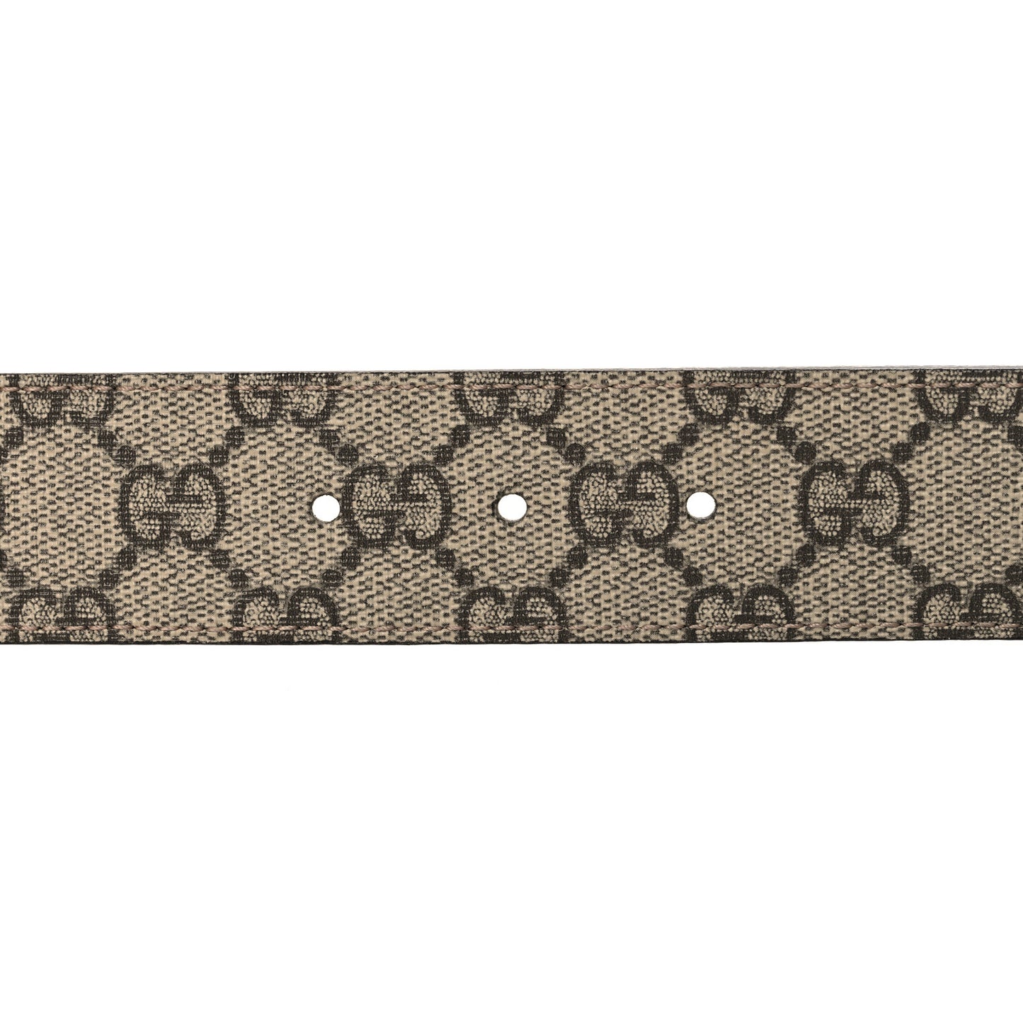 GG Supreme Monogram Plutone Calfskin Double G Reversible 37mm Belt 90 36 Beige Ebony New Acero